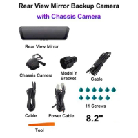 Car Streaming Media Electronic Rearview Mirror Front Camera Recorders for Tesla Model