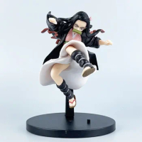 Demon Slayer Anime Kamado Nezuko Kamado Tanjirou PVC Action Figure Collectible Model Toy Decoration Ornaments Gift 15CM OPP