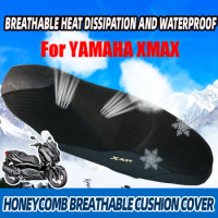 For YAMAHA X-MAX XMAX 300 125 250 400 XMAX300 Motorcycle Accessories Mesh Sun-proof Breathable Seat Cushion Cover Heat Cover Pad