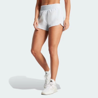 【adidas 愛迪達】PACER 運動短褲(IS2175 女款 運動短褲 吸濕排汗 光暈藍)