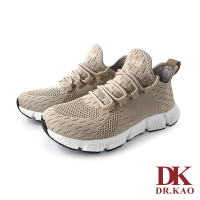 【DK 高博士】素色輕量飛織氣墊男鞋 72-2139-60 米色