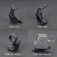 Tactical UNity FTC Mount For G33 G43 Magnifier 6X-Mag-1 Airsoft Rifle 558 Holographic Red Dot Scope FAST Riser Mount Hunting