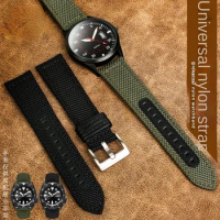 Nylon Watch Strap for Citizen Seiko Water Ghost Casio EFR-303 Woven Waterproof Sweatproof Army Green Canvas Watchband 22mm