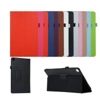 100PCS/Lot For Samsung Galaxy Tab A 10.1 SM-T510 SM-T515 Folio Litchi Stand PU Leather Case Cover