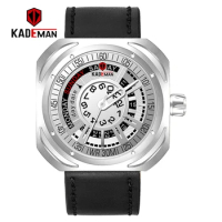 KADEMAN Fashion Mens Watches Top Brand Luxury Quartz Watch Men Casual Leather strap Waterproof Sport Watch Relogio Masculino