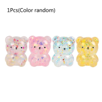 2024 New Squishy JellyBear AntiStress TPR Toy Simulation Sequins Animal Stretchy Toy Handsqueeze Toy Novelty Practical Joke Prop