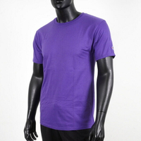 Champion [T425-81C] 男 短袖上衣 T恤 美規 高磅數 純棉 舒適 休閒 圓領 純色 穿搭 紫