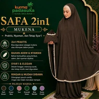 Mukena Safa Dewasa Traveling 2in1 Katun Mikro Tas Serut maroon