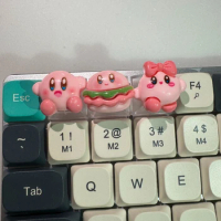 ECHOME Anime Keycaps Cute Pink Keyboard Cap Gaming Customization Animal Key Caps for Mechanical Keyboard Wob Rainy75 Accessories