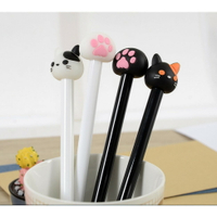 【貓爪筆】創意文具貓咪貓爪中性筆 全針管頭黑色簽字筆可愛卡通學生水性筆