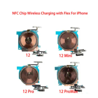 Brand Wireless Charging Chip Coil NFC With Power Volume Button Flex For iPhone 12 mini Pro Max Charger Panel Sticker Flex