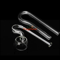1 Set 12/16mm Glass Spin Lily Pipe Inflow Outflow Tube for Nano Aquarium Fish Planted Tank Water Skimmer Filter Tubing