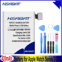 HSABAT 0 Cycle 320/420mAh Battery for Apple Watch Series 3 GPS / LTE 38mm / 42mm A1847 A1875 A1848 A1850 A1858 A1859 Accumulator