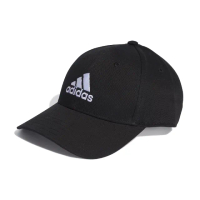 【adidas 愛迪達】棒球帽 Twill Baseball Cap 黑 白 棉質 可調帽圍 老帽 帽子 愛迪達(II3513)