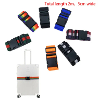 2M Adjustable Nylon Lock Travel Luggage Band Straps Protective