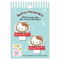 小禮堂 Hello Kitty 別針用造型燙布貼2入組 (紅姓名款)