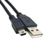 USB 2.0 A Male To 5 Pin B Charge Data Charger Cable Cord For MP3 Mp4 Digital Camera Phone
