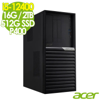 Acer 宏碁 Veriton VK4690G 商用電腦 (i5-12400/16G/2TB+512G SSD/P400-2G/W11P)