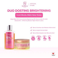 Noera Bundling Body Wash + Whitening Booster Night Vitamin Lotion | Body Wash 15% Concentrated Brigh