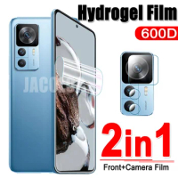 2in1 Hydrogel Film For Xiaomi 12 T Lite 12T Pro Water Gel Screen Protectors Xiomi Xiaomy 12TPro 12Lite Protection Film Not Glass