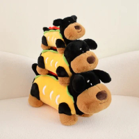 Plush Dachshund Hot Dog Toys for Kids Stuffed Soft Dog Toys With Hot Dog Cute Dog Toys For Gifts Girls Christmas Gifts