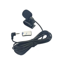 3.5mm Car Clip Microphone External Mic Assembly for Car Vehicle Head Unit Bluetooth Enabled Stereo Radio GPS DVD