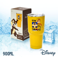 【百科良品】迪士尼Disney 雙層不鏽鋼真空保冰保溫冰霸杯900ml-奇奇蒂蒂(限量發行)