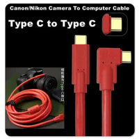 Type-C Digital Camera Data Cable Male/Male USB-C For Canon EOS R RP Sony A7R3 A7R4 Notebook Computer Camera Online Shoot Cable