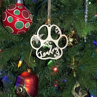 Personalized Christmas Tree Ornament, Custom Dog Paw Charm,Gift Idea For Christmas 2023, Christmas Decoration Kids Gift