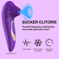 Purple Sucking Clitoris Portable Vibrator 5 Frequency Modes Powerful Sucker Waterproof Nipples Clit Massager Sex Toys For Women