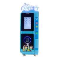 Fully automatic soft ice cream vending machine coin operated frozen food vending machine