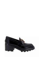 Tod's Leather loafer with T Timeless detail - TOD'S - Black