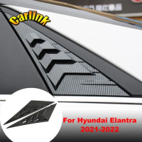 For Hyundai Elantra 2021 2022 ABS Carbon fiber Car side door rear-view mirror rain shield trim frame exterior accessories