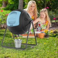 Multifunction Garden Tumbling Composter, Heavy-Duty Fast-Working Compost Bin with Easy-to-use Drain