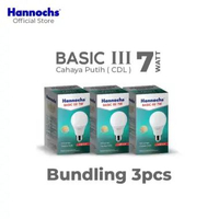 Hannochs Lampu Bohlam LED Basic III A Bulb 7W Cahaya Putih Isi 3pcs
