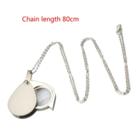 10X Magnifying Glass Lens Necklace Chain Magnifier Monocle Pendant Newspaper Books Reading Tool Microscope Jewelry Dropshipping