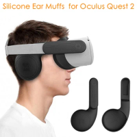 Silicone Ear Muffs for Oculus Quest 2 VR Headset Enhanced Sound Solution for Oculus Quest 2 Accessories Noise Reduction Earmuffs