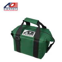 【AO COOLERS】酷冷軟式輕量保冷托特包-6罐型 -經典帆布CANVAS系列 森林綠