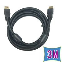 fujiei HDMI 2.0版 HDMI超高清影音數據線 3M-HDMI公公 具高速乙太網通道 24K鍍金頭 雙磁環
