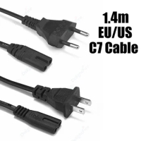 EU US Power Cable Cord IEC C7 2pin AC Extension Cable For Dell Laptop Charger Canon Epson Printer Radio Speaker PS4 XBOX LG Sony
