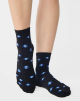 ถุงเท้าพิลาทิส สำหรับผู้หญิง รุ่น EVIL EYES ANKLE สี BLACK