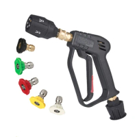 High Pressure Washer Water Gun M22 For Karcher Pressure Washer Gun With 1/4 Quick Connector 5in1 Multi-angle Nozzle CarCleaning
