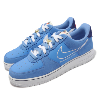 Nike 休閒鞋 Air Force 1 07 LV8 男鞋 經典款 AF1 手寫字樣 麂皮 穿搭 藍 白 DB3597-400