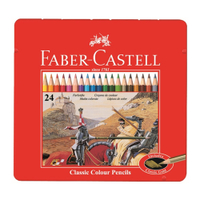 輝柏 Faber- Castell 油性鉛筆24色/鐵盒