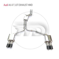 HMD Stainless Steel Exhaust System Performance Catback for Audi A6 A7 3.0T Auto Accesorios Electronic Valve Muffler