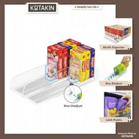 KOTAKIN Pusher 28cm Display Pendorong Jualan Otomatis Toko Etalase Rak Akrilik Penyimpanan Minimarke