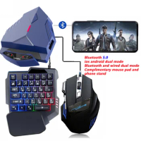 Lingzha 3 Adapter PUBG Mobile Bluetooth Mobile Phone Controller Game Keyboard Mouse Converter IOS 13.4+ios 14 Android Lingzha 3