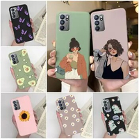 For Oppo Reno6 5G Phone Case Cool Girls Cartoon Painted Soft Silicone Back Cover For Oppo Reno6 Pro 5G Ultrathin Colorful Coque