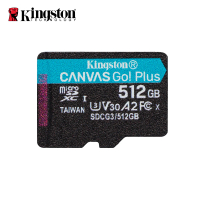 Kingston 金士頓 Canvas GO! Plus microSDXC UHS-I U3 V30 A2 512GB 記憶卡(SDCG3/512GB)