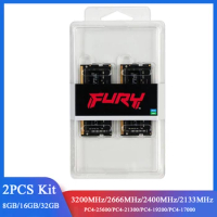 HyperX FURY RAM DDR4 64GB 2x32G 2x16GB 2x8GB Kit 32GB 16GB 8GB 3200MHz 2666MHz Laptop 260Pin PC4-21300 SODIMM Notebook Memory